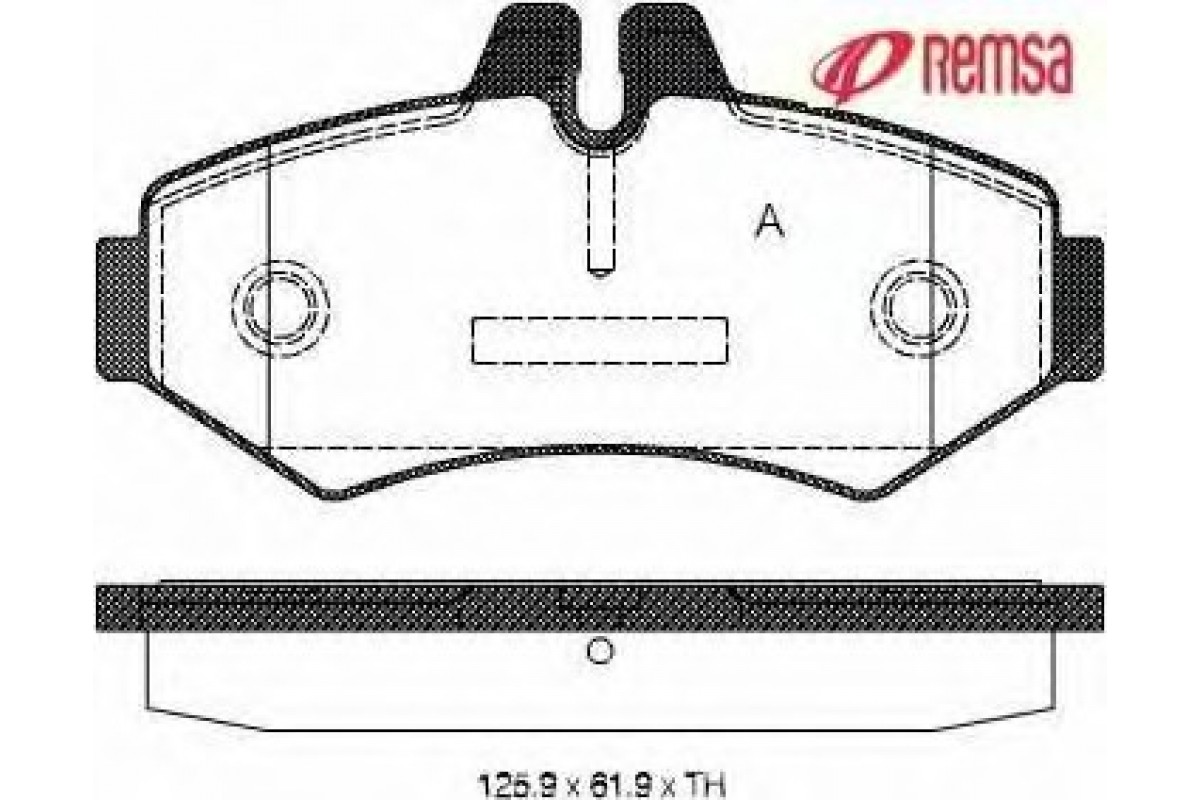 Тормозные колодки задние (BOSCH, 126x65x19мм) MB Sprinter 208-316 1995-2006 0733.00 Remsa (Испания) Тормозные колодки задние (BOSCH, 126x65x19мм) MB Sprinter 208-316 1995-2006 0733.00 Remsa (Испания)