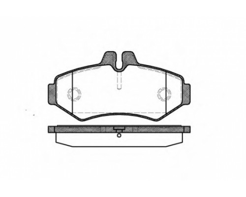 Тормозные колодки задние (BOSCH, 126x65x19мм) MB Sprinter 208-316 1995-2006 2733.00 ROADHOUSE (Испания)