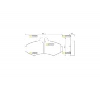 Тормозные колодки задние (BOSCH, 126x65x19мм) MB Sprinter 208-316 1995-2006 BD S241 STARLINE (Чехия)