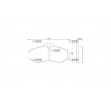 Тормозные колодки задние (BOSCH, 126x65x19мм) MB Sprinter 208-316 1995-2006 BD S241 STARLINE (Чехия)
