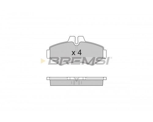 Тормозные колодки задние (BOSCH, 126x65x19мм) MB Sprinter 208-316 1995-2006 BP2845 BREMSI (Италия)