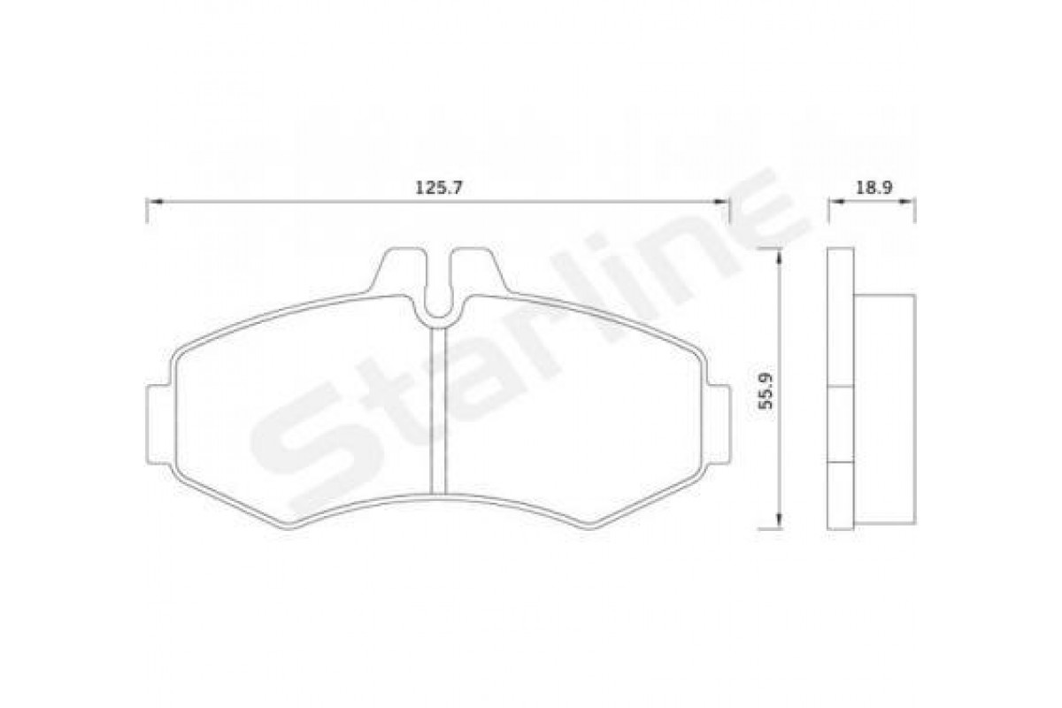 Тормозные колодки задние (BOSCH, 126x65x19мм) VW LT 28-35 1996-2006 BDS241 STARLINE (Чехия) Тормозные колодки задние (BOSCH, 126x65x19мм) VW LT 28-35 1996-2006 BDS241 STARLINE (Чехия)