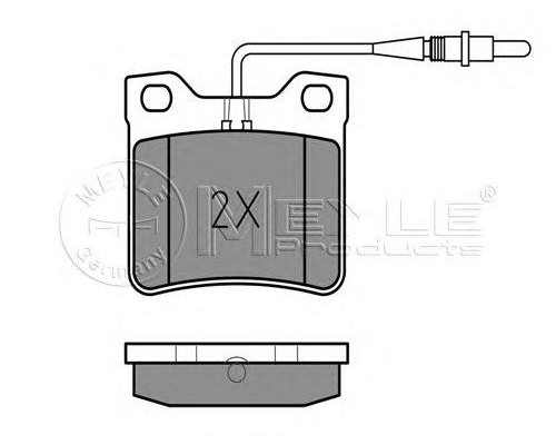 Тормозные колодки задние c датчиком (система ATE) MB Vito 638 1996-2003 0252190417/W MEYLE (Германия)