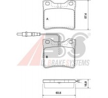 Тормозные колодки задние c датчиком (система ATE) MB Vito 638 1996-2003 37009 ABS (Нидерланды)