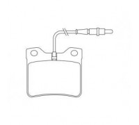 Тормозные колодки задние c датчиком (система ATE) MB Vito 638 1996-2003 571398 CHAMPION (США)