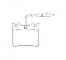 Тормозные колодки задние c датчиком (система ATE) MB Vito 638 1996-2003 571398 CHAMPION (США)