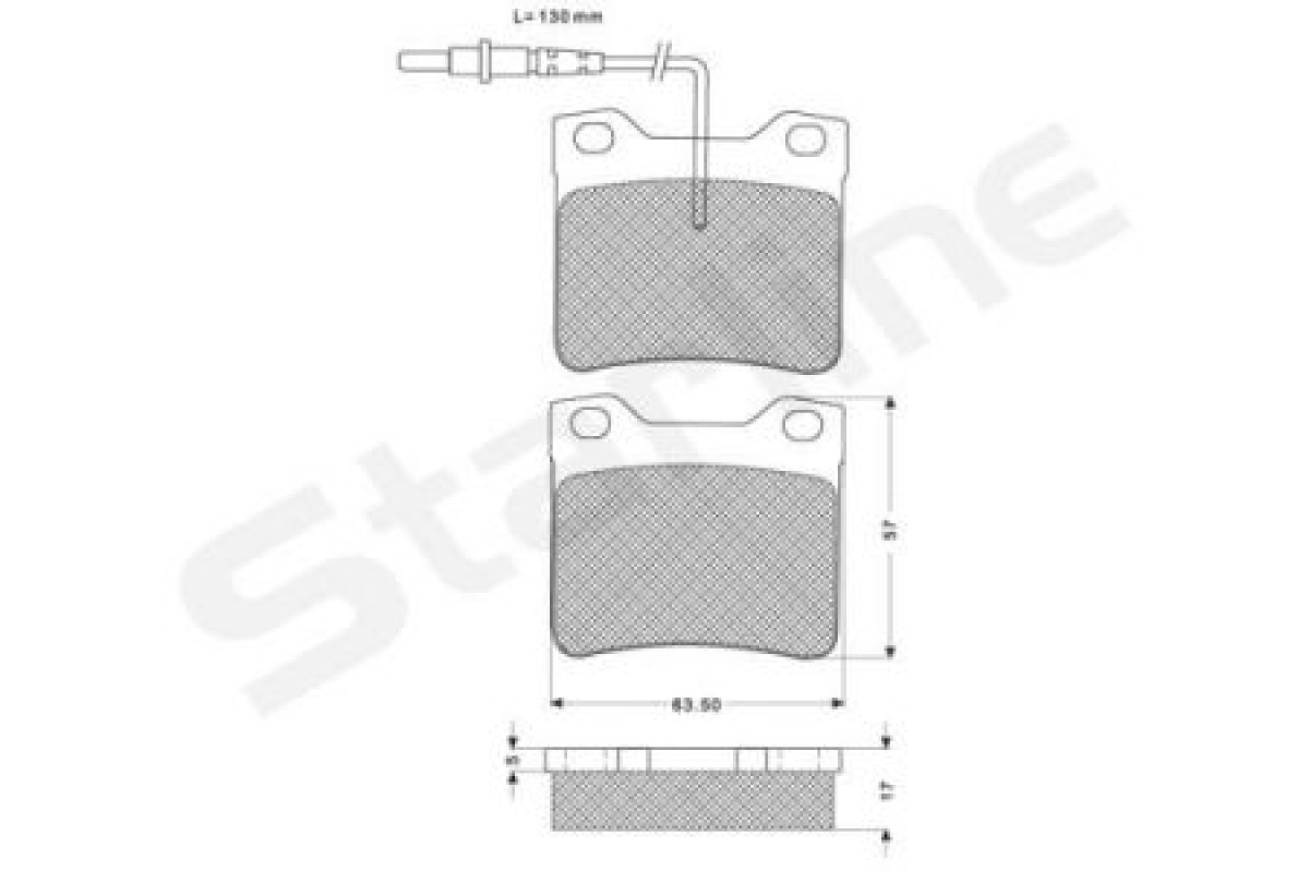 Тормозные колодки задние c датчиком (система ATE) MB Vito 638 1996-2003 BDS168 STARLINE (Чехия) Тормозные колодки задние c датчиком (система ATE) MB Vito 638 1996-2003 BDS168 STARLINE (Чехия)