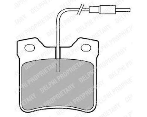 Тормозные колодки задние c датчиком (система ATE) MB Vito 638 1996-2003 LP667 DELPHI (США)