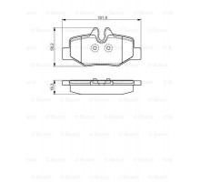 Тормозные колодки задние MB Vito 639 2003- 0986495088 BOSCH (Германия)