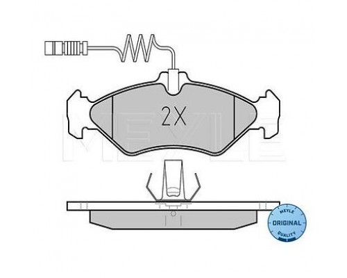 Тормозные колодки задние (Platinum, с датчиками) (141x50x17мм) VW LT 28-35 1996-2006 0252162117/PD MEYLE (Германия)
