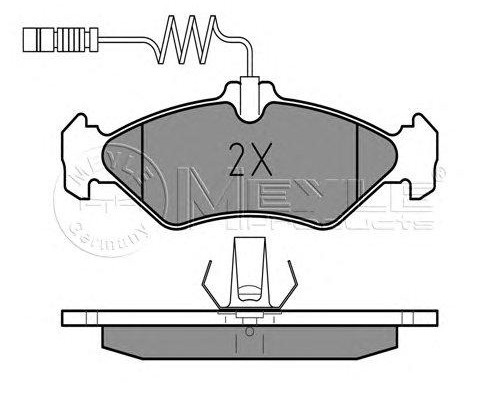 Тормозные колодки задние (с датчиками) (141x50x17мм) VW LT 28-35 1996-2006 0252162117 MEYLE (Германия)