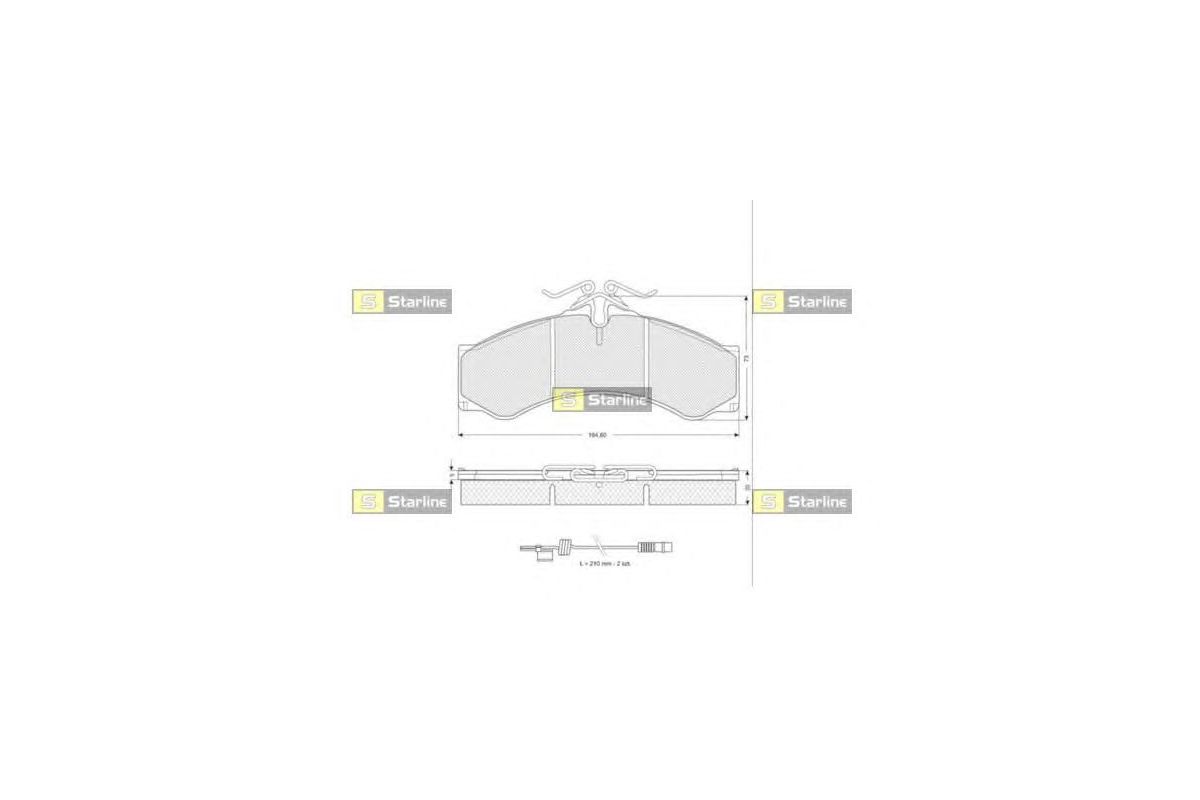 Тормозные колодки задние с датчиками (со сдвоенным колесом) VW LT 46 1996-2006 BDS061 STARLINE (Чехия) Тормозные колодки задние с датчиками (со сдвоенным колесом) VW LT 46 1996-2006 BDS061 STARLINE (Чехия)