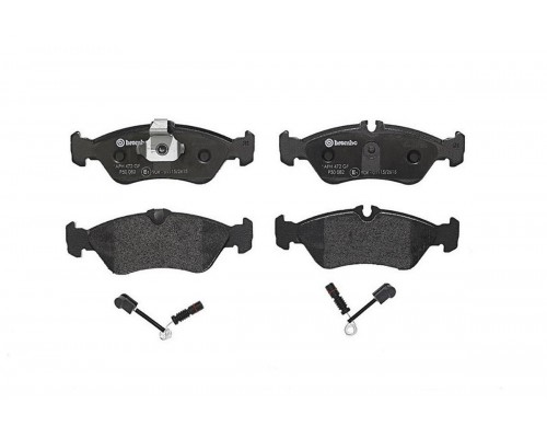 Тормозные колодки задние (с датчиком) (156x55x18мм) VW LT 28-35 1996-2006 P50082 BREMBO (Италия)