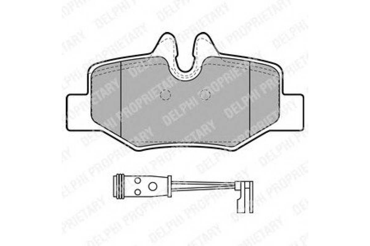 Тормозные колодки задние (с датчиком) MB Vito 639 2003- LP1939 DELPHI (США) Тормозные колодки задние (с датчиком) MB Vito 639 2003- LP1939 DELPHI (США)