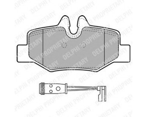 Тормозные колодки задние (с датчиком) MB Vito 639 2003- LP1939 DELPHI (США)