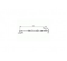 Трос ручника центральный (короткая база) MB Sprinter 1995-2006 1987477856 BOSCH (Германия)