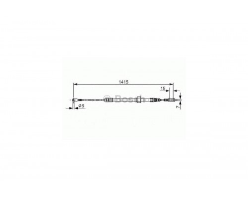 Трос ручника центральный (короткая база) MB Sprinter 1995-2006 1987477856 BOSCH (Германия)