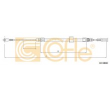 Трос ручника центральный (средняя база, со сдвоенным колесом) VW LT 46 1996-2006 10.9886 COFLE (Италия)