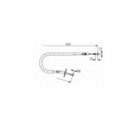 Трос ручника задний (левый, со сдвоенным колесом) MB Sprinter 1995-2006 1987477858 BOSCH (Германия)