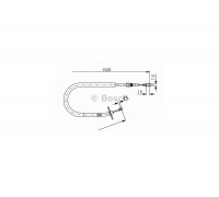 Трос ручника задний (правый, со сдвоенным колесом) MB Sprinter 1995-2006 1987477859 BOSCH (Германия)