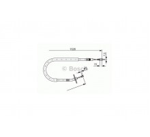 Трос ручника задний (правый, со сдвоенным колесом) MB Sprinter 1995-2006 1987477859 BOSCH (Германия)